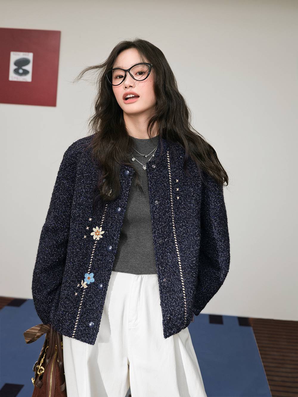 Textured Embroidered Jacket