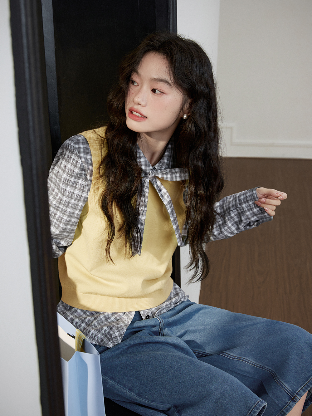 Cardigan Sweater and Knit Vest