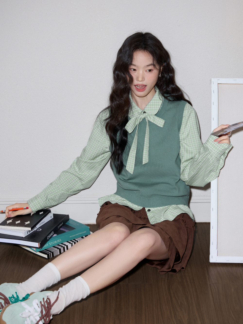 Cardigan Sweater and Knit Vest