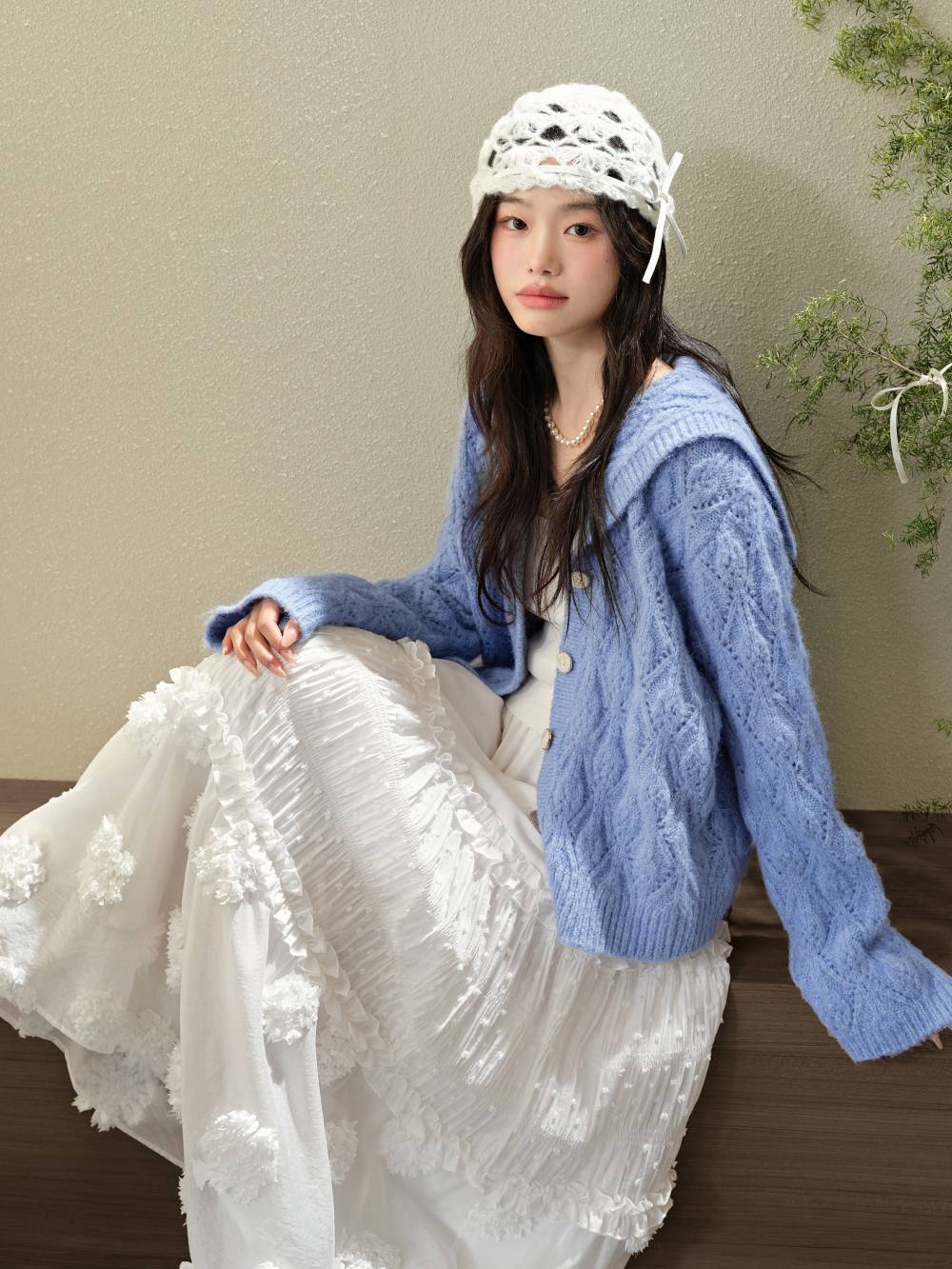 Sailor Collar Cardigan Sweater