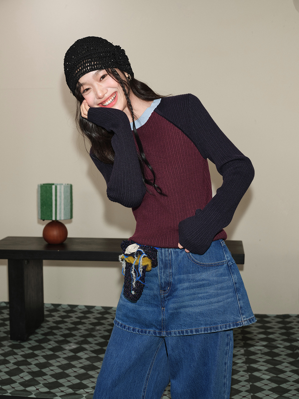 Long-Sleeve Knit Top