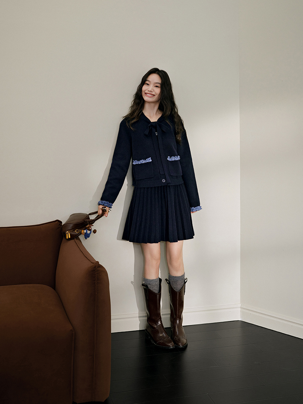 Knit Sweater and Mini Skirt