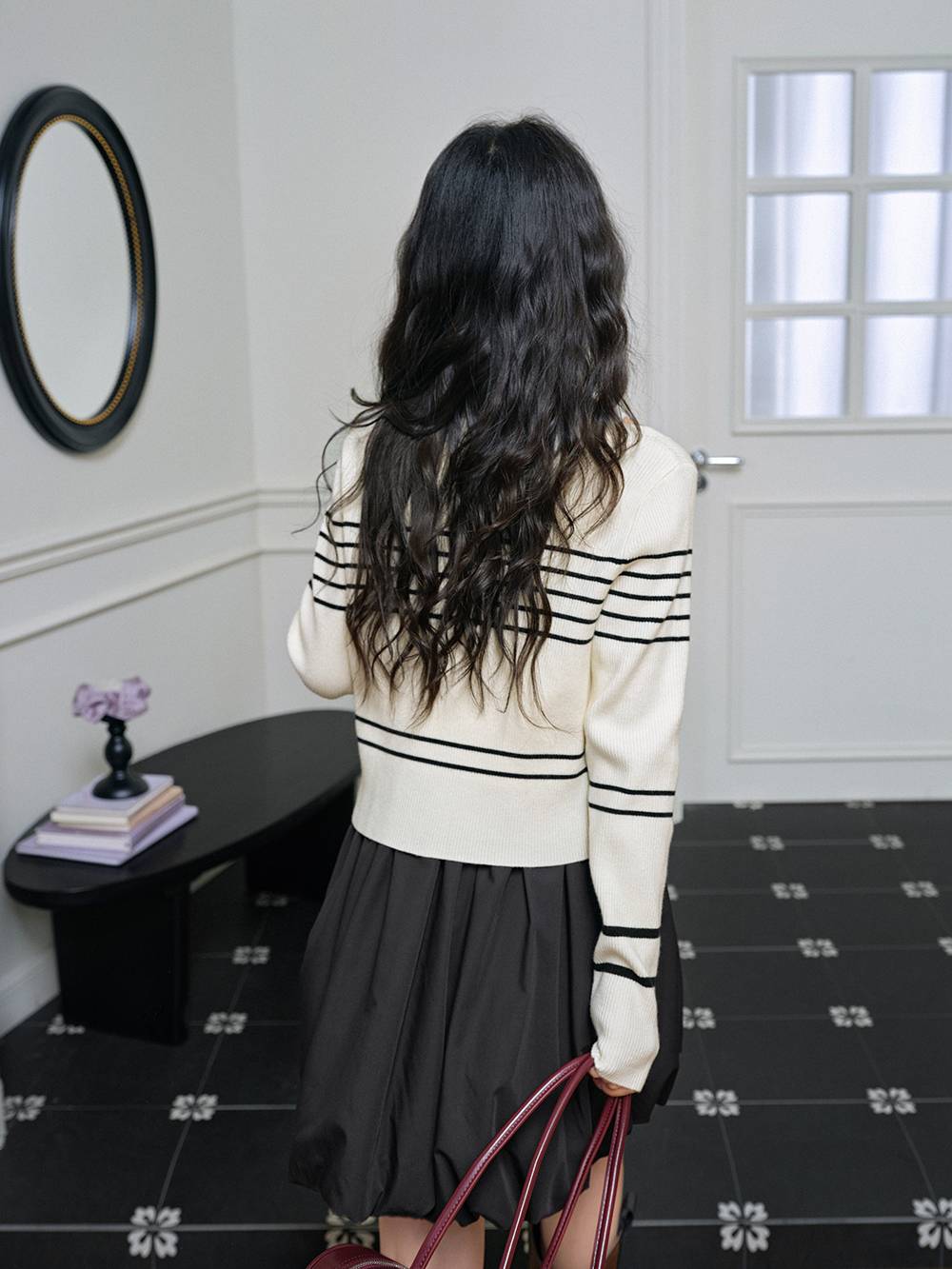 Striped Cardigan and Dress