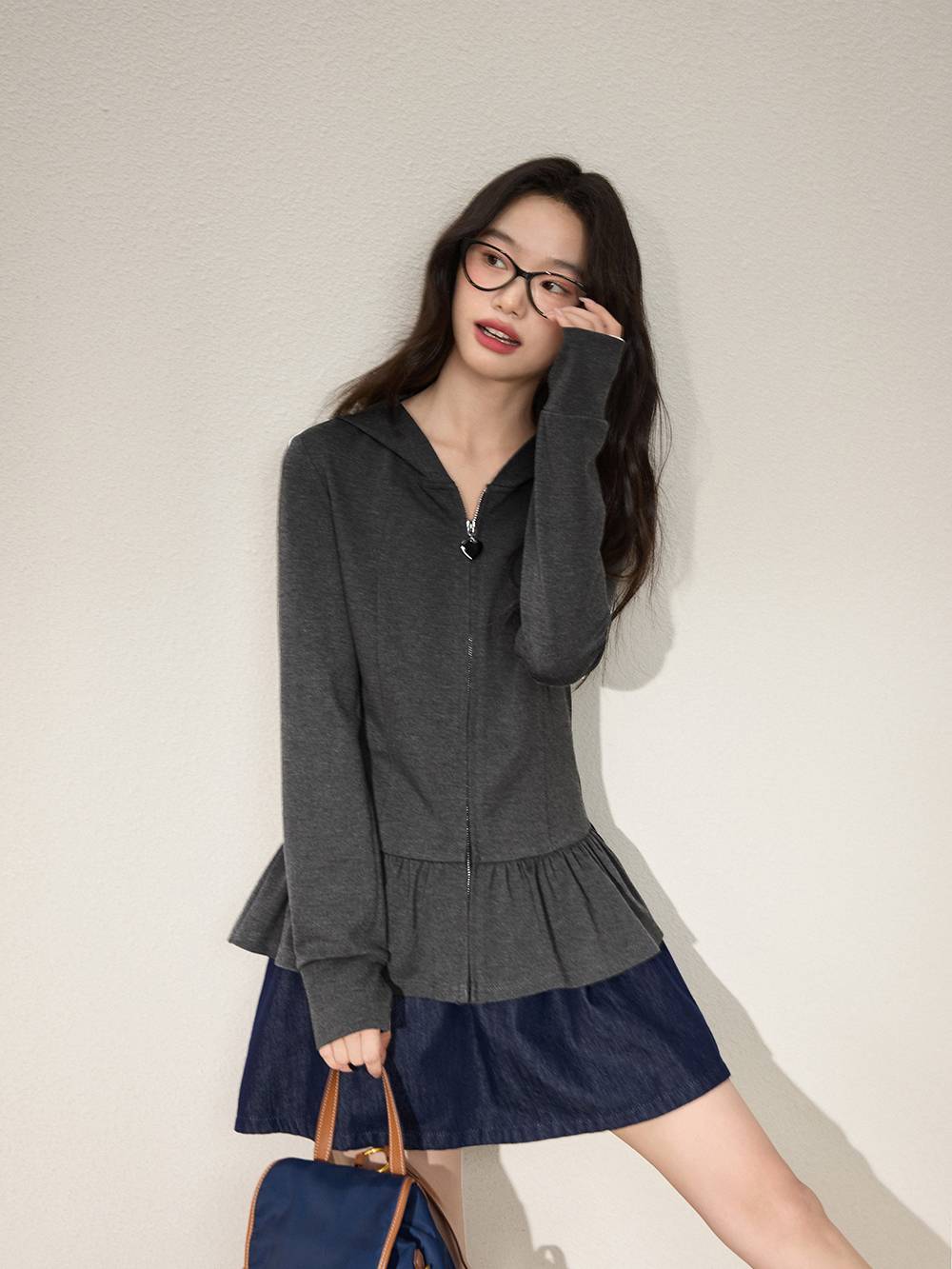 Fitted Zip-Up Hooded Jacket