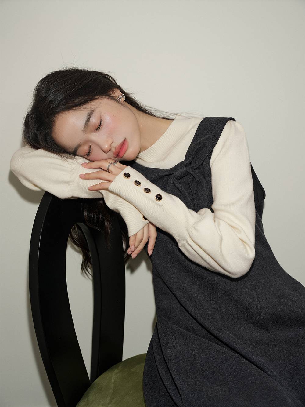 Sleeveless Bow Neck Dress