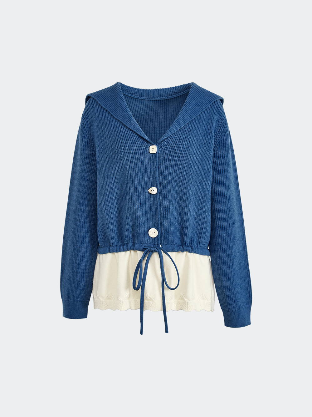 Sailor Collar Drawstring Sweater