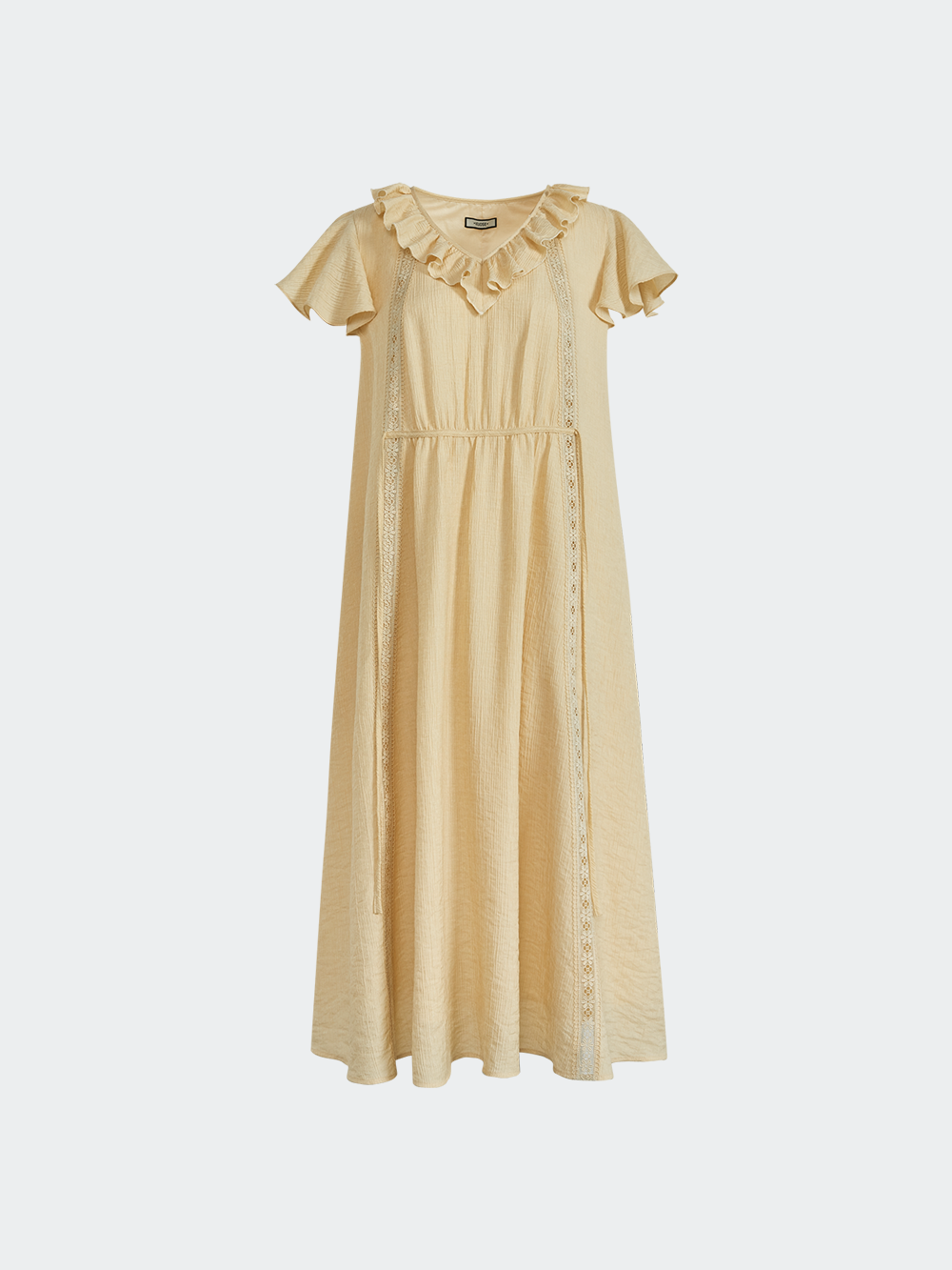 Ruffled V-Neck Dress