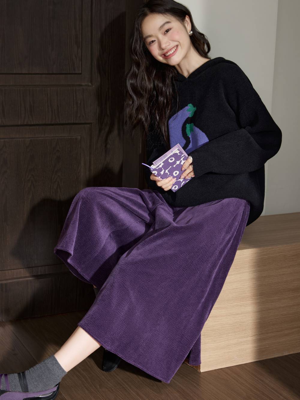 Corduroy Wide-Leg Pants