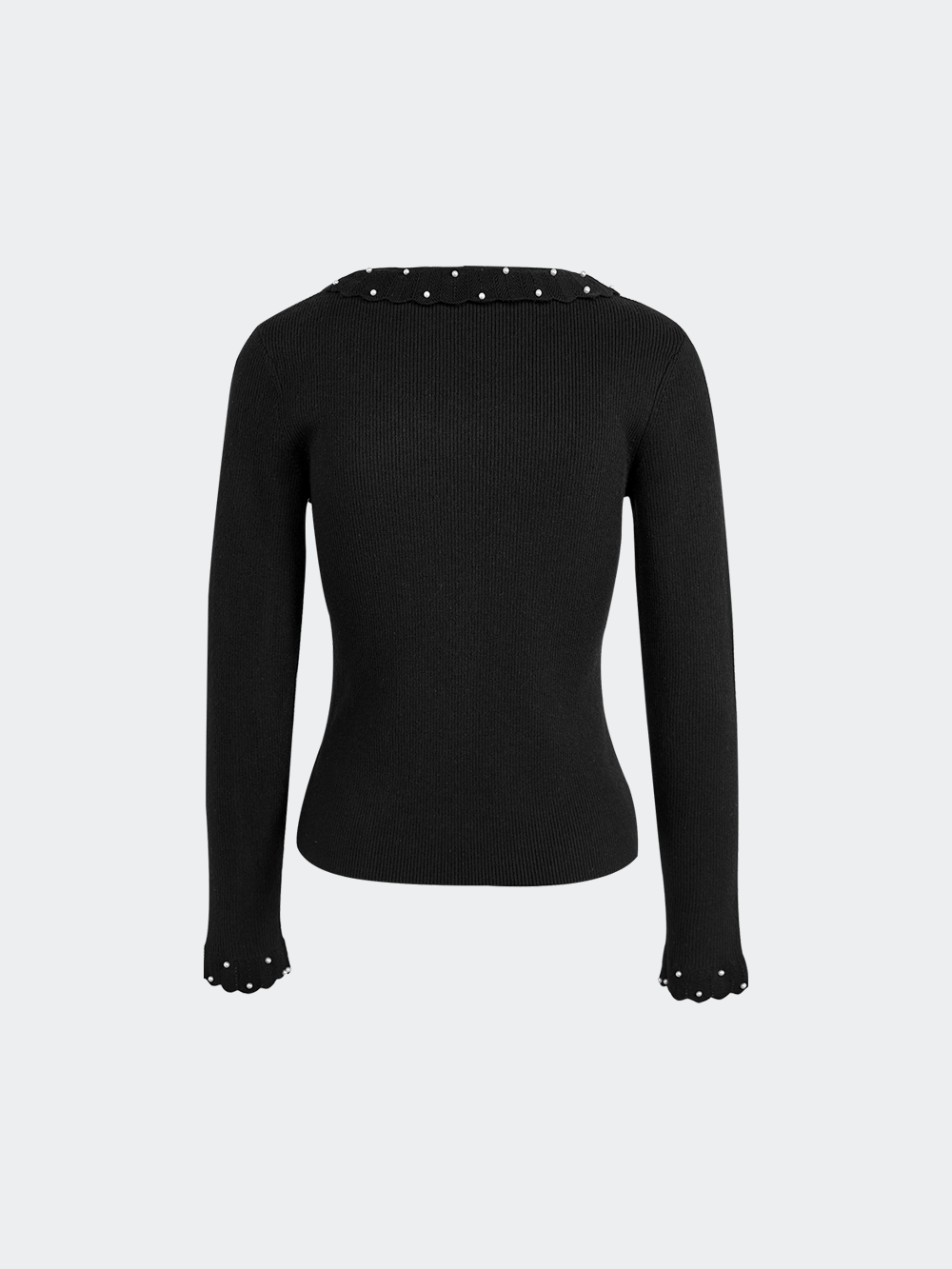 Pearl Embellished Knit Top