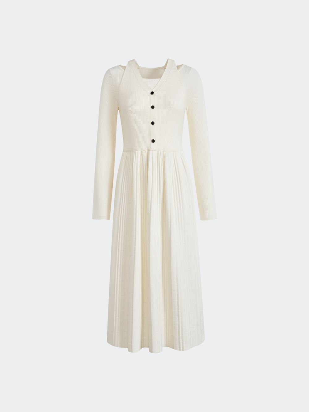 Layered Look Knit Dress