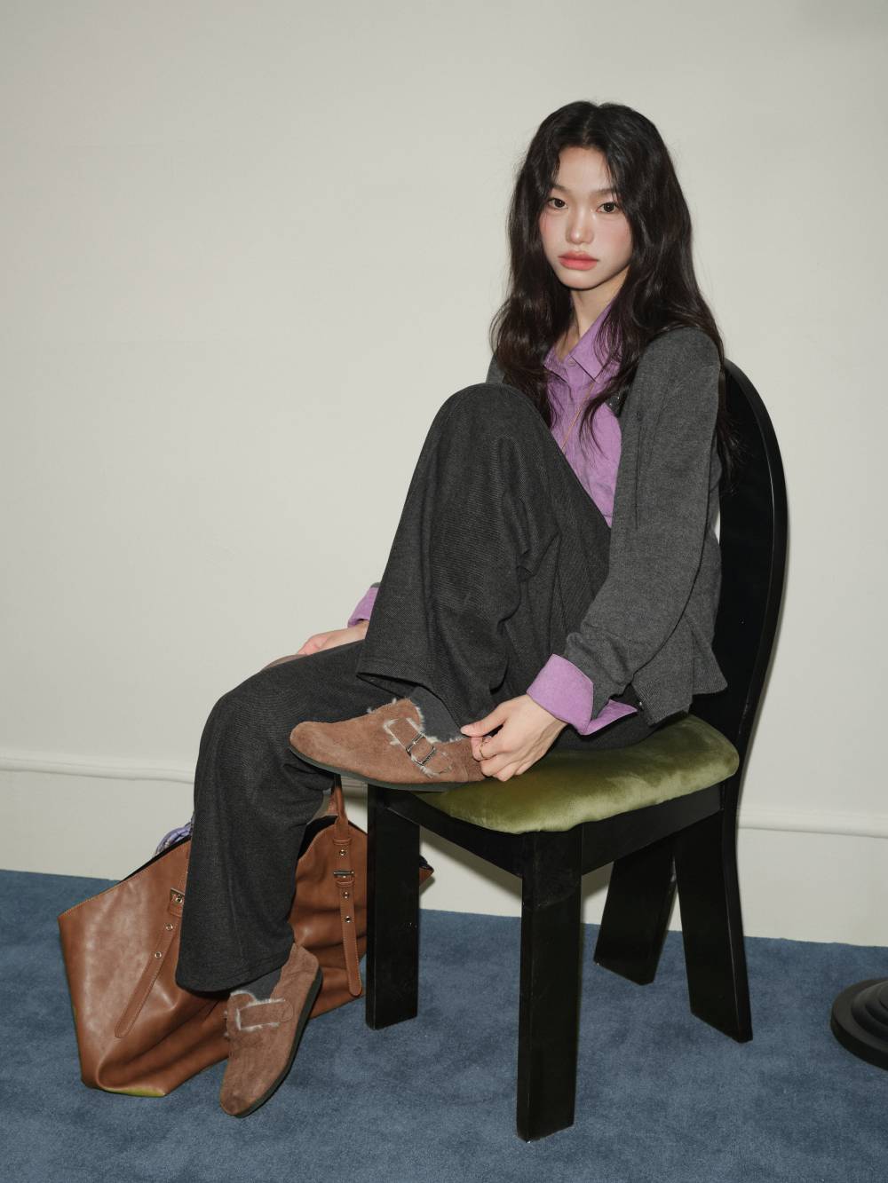 High-Waisted Brushed Pants