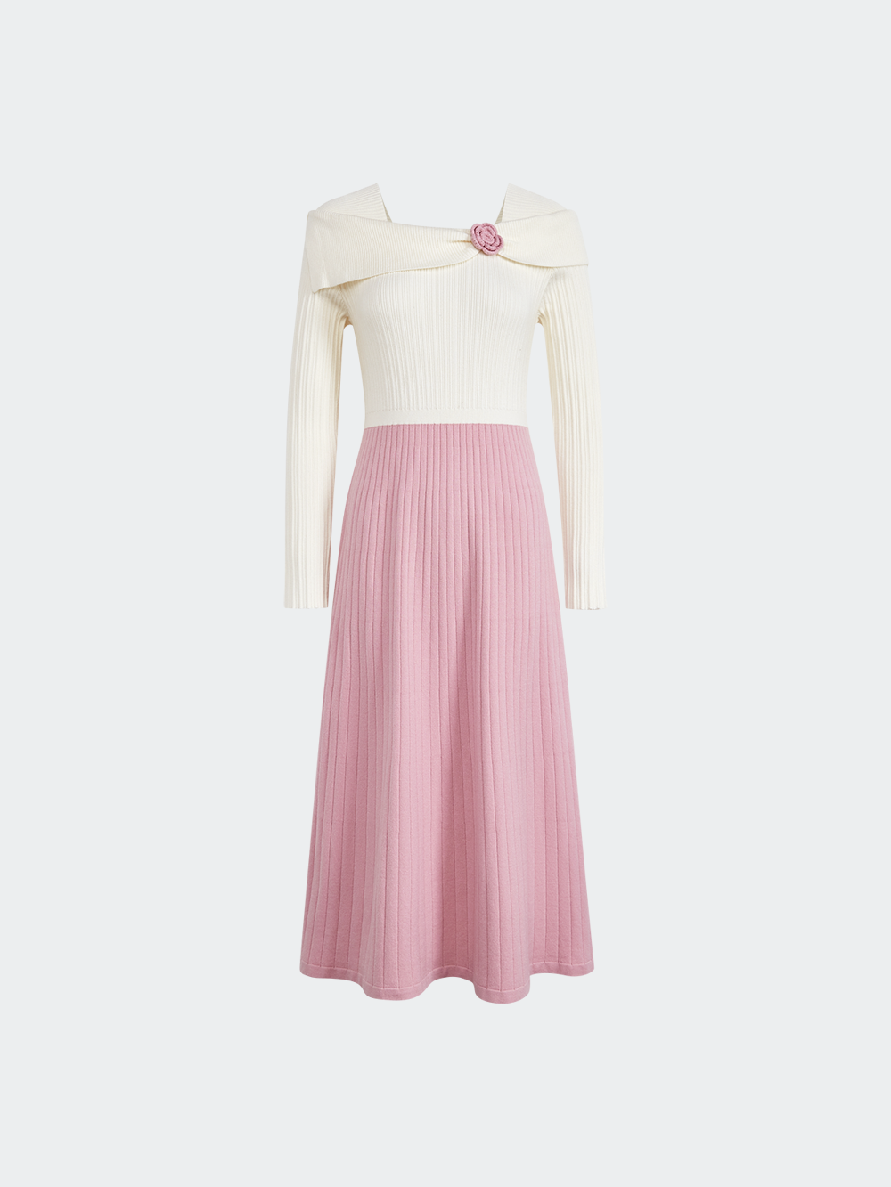 Two-Tone White-Pink Dress