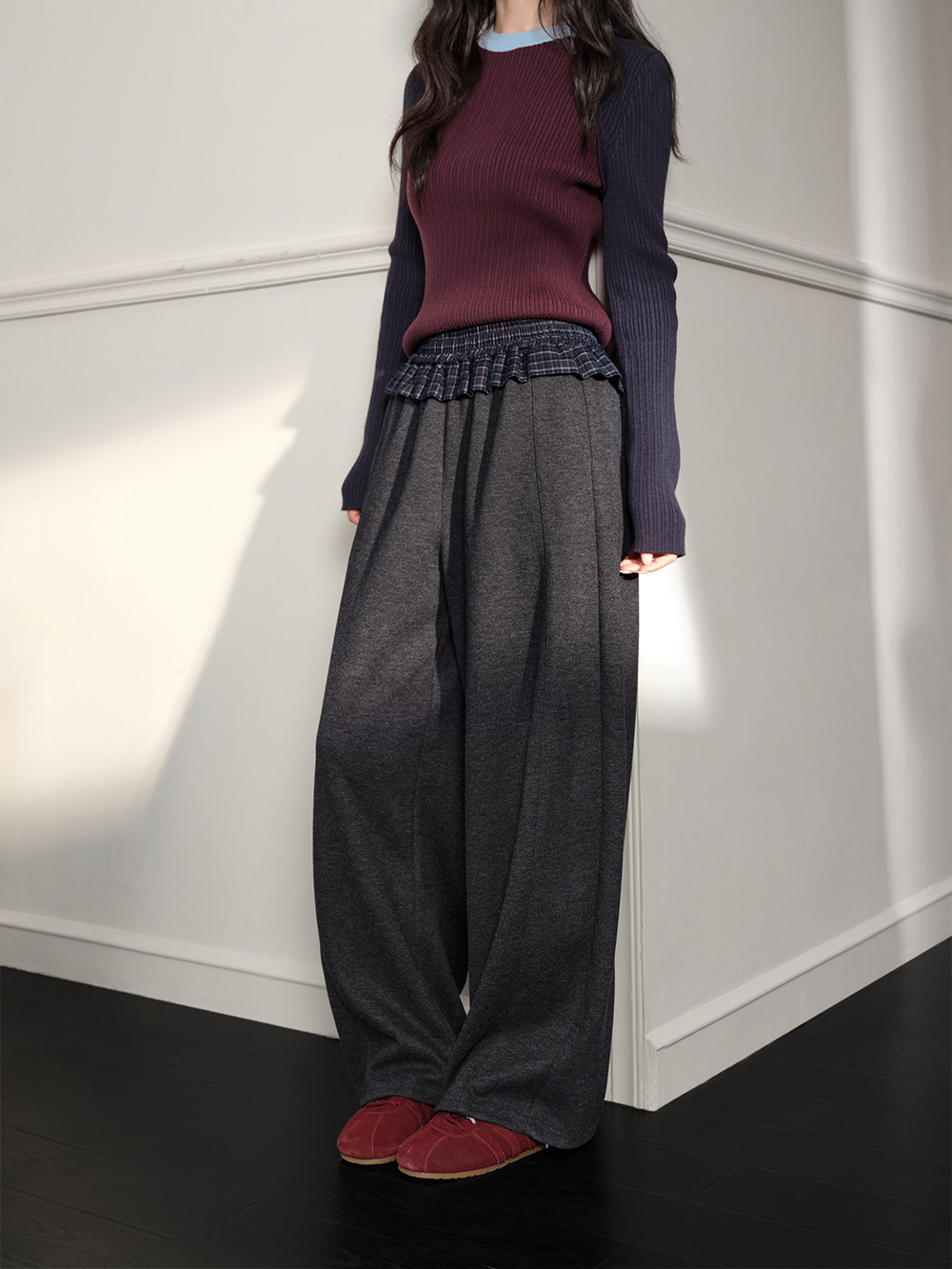 Ruffle Layered Pants