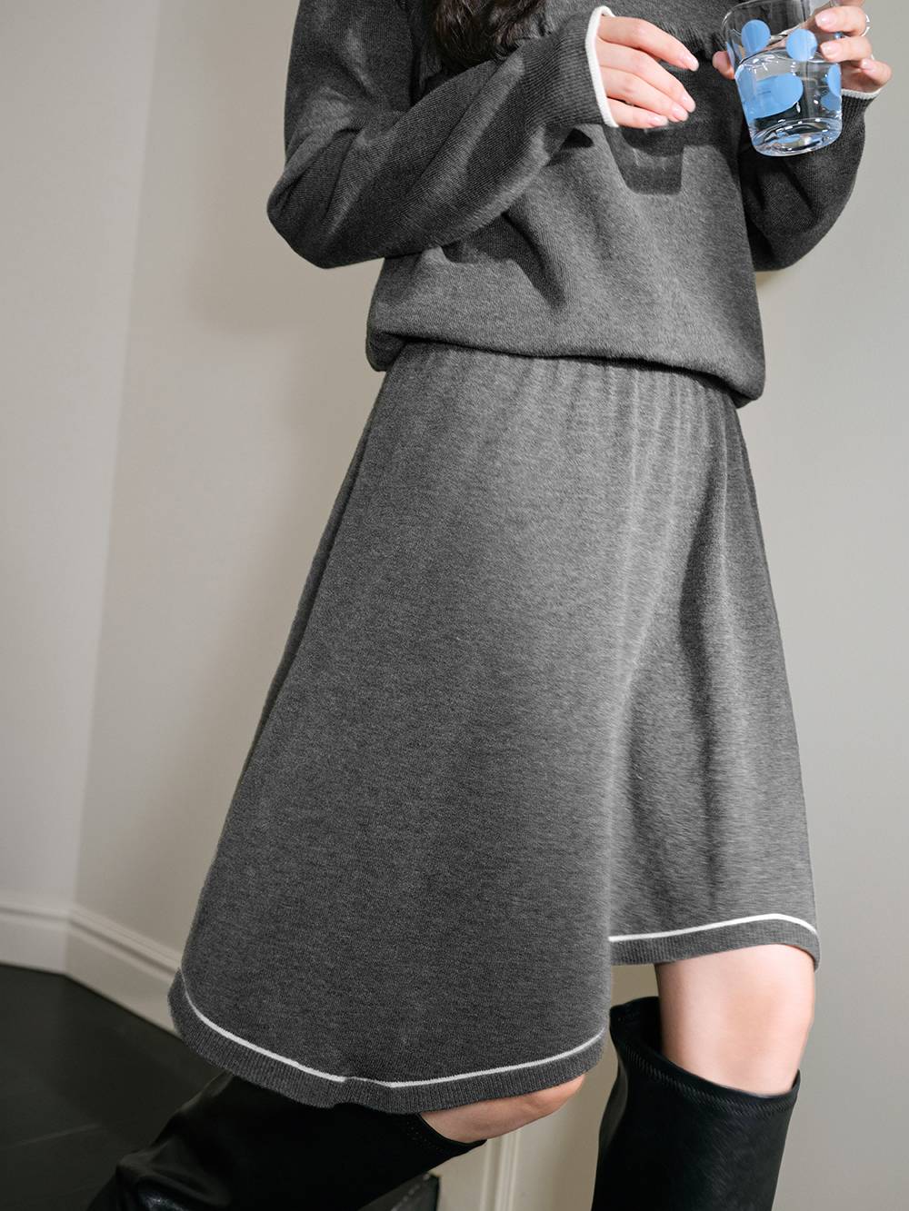 Sailor Collar Knit Dress