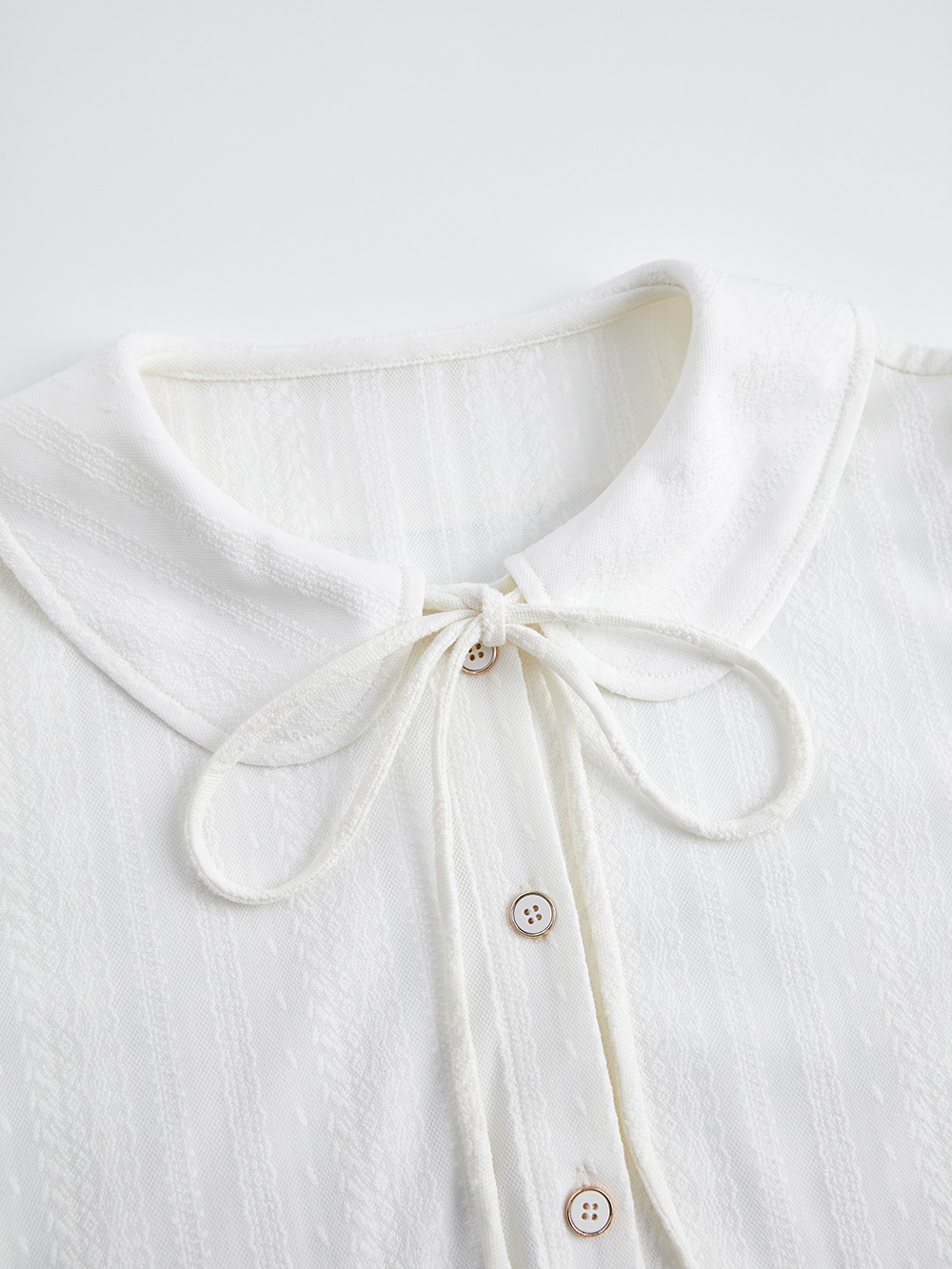 Bubble Hem Dress and White Blouse