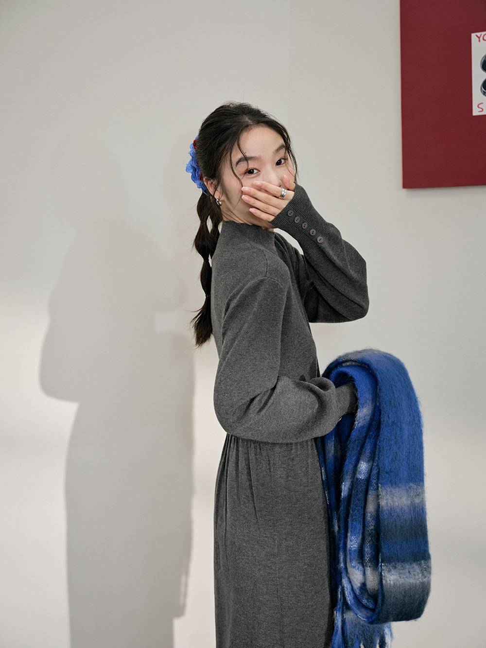 Mock Neck Knit Dress