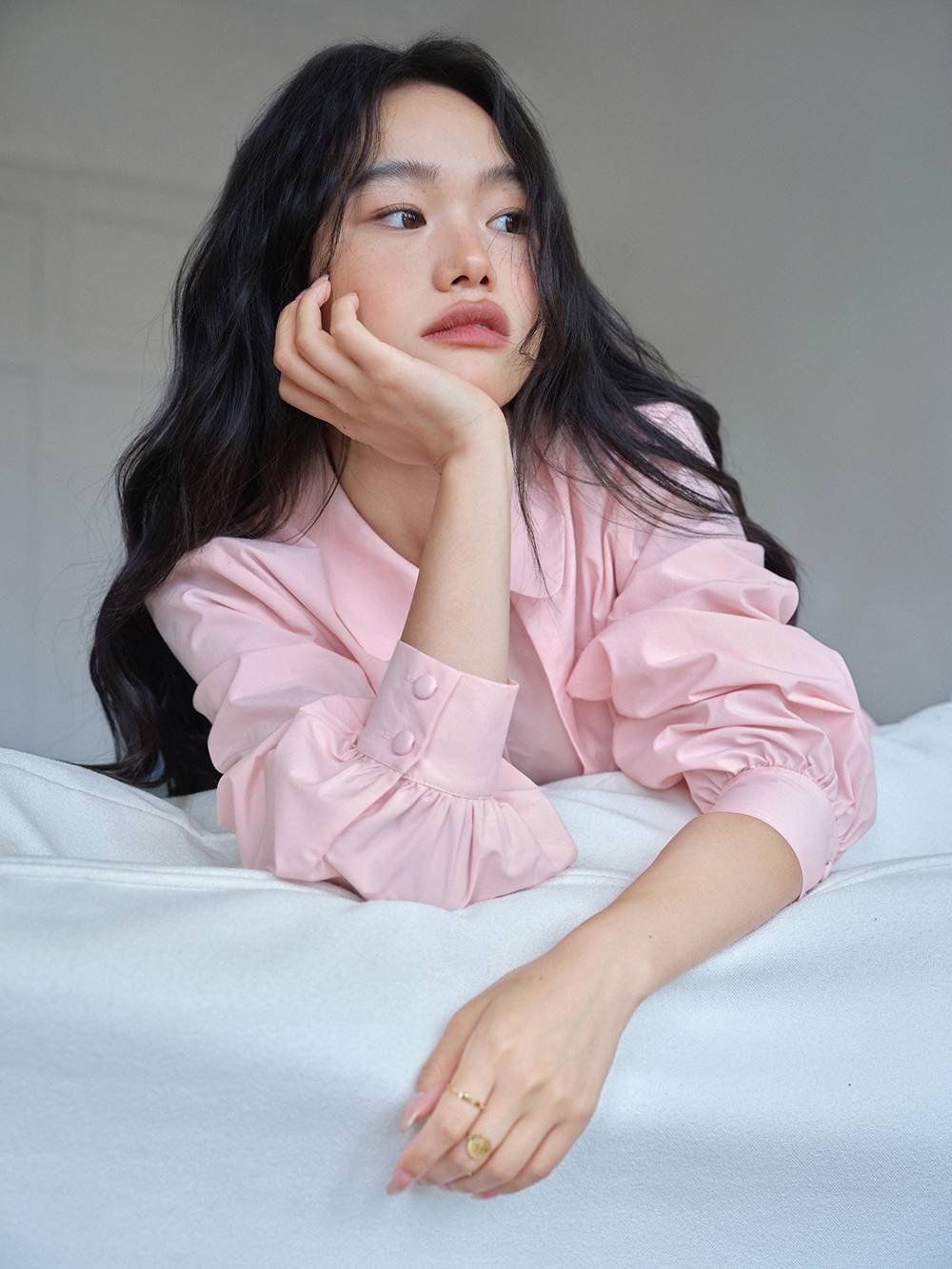 Pink Layered Look Blouse