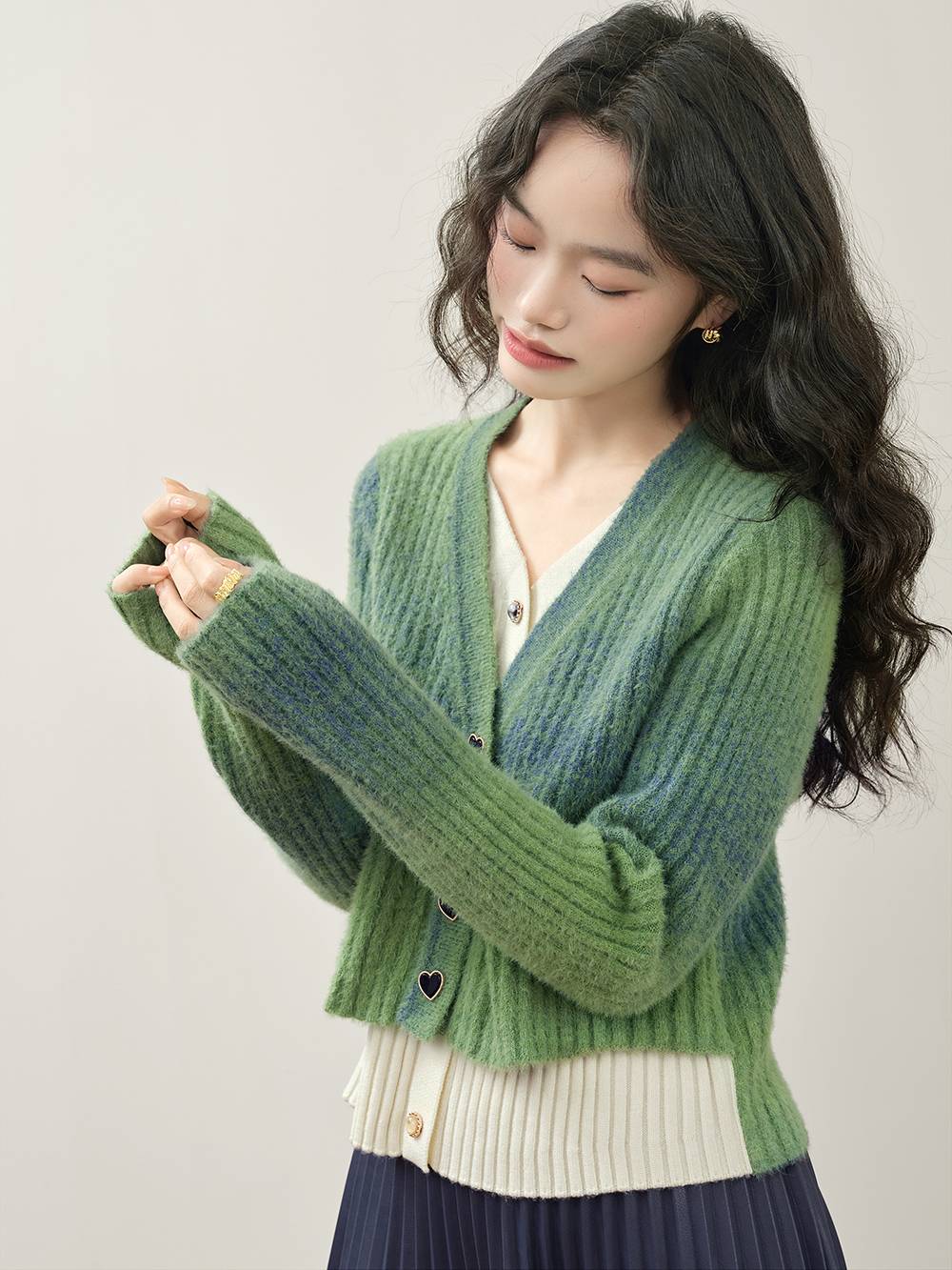 Gradient Cardigan Sweater