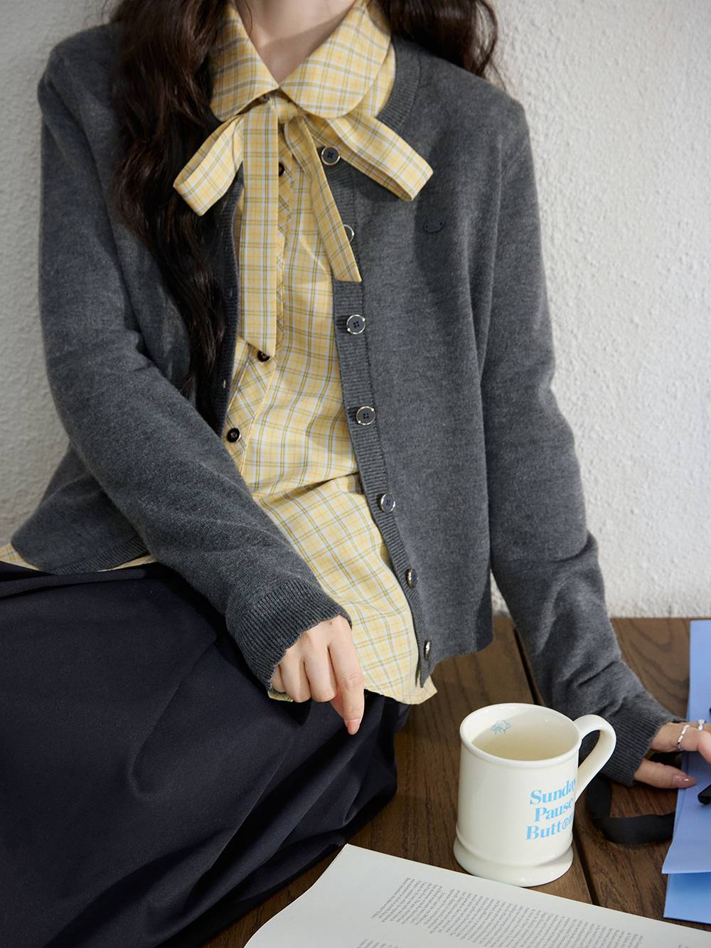 Cardigan Sweater and Knit Vest