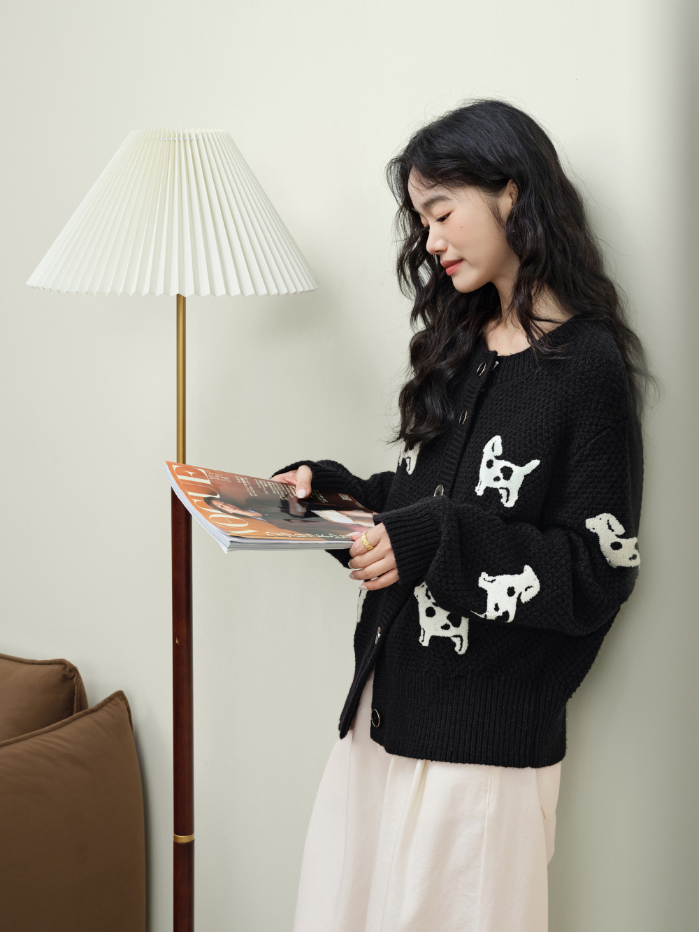 Puppy Cardigan Sweater