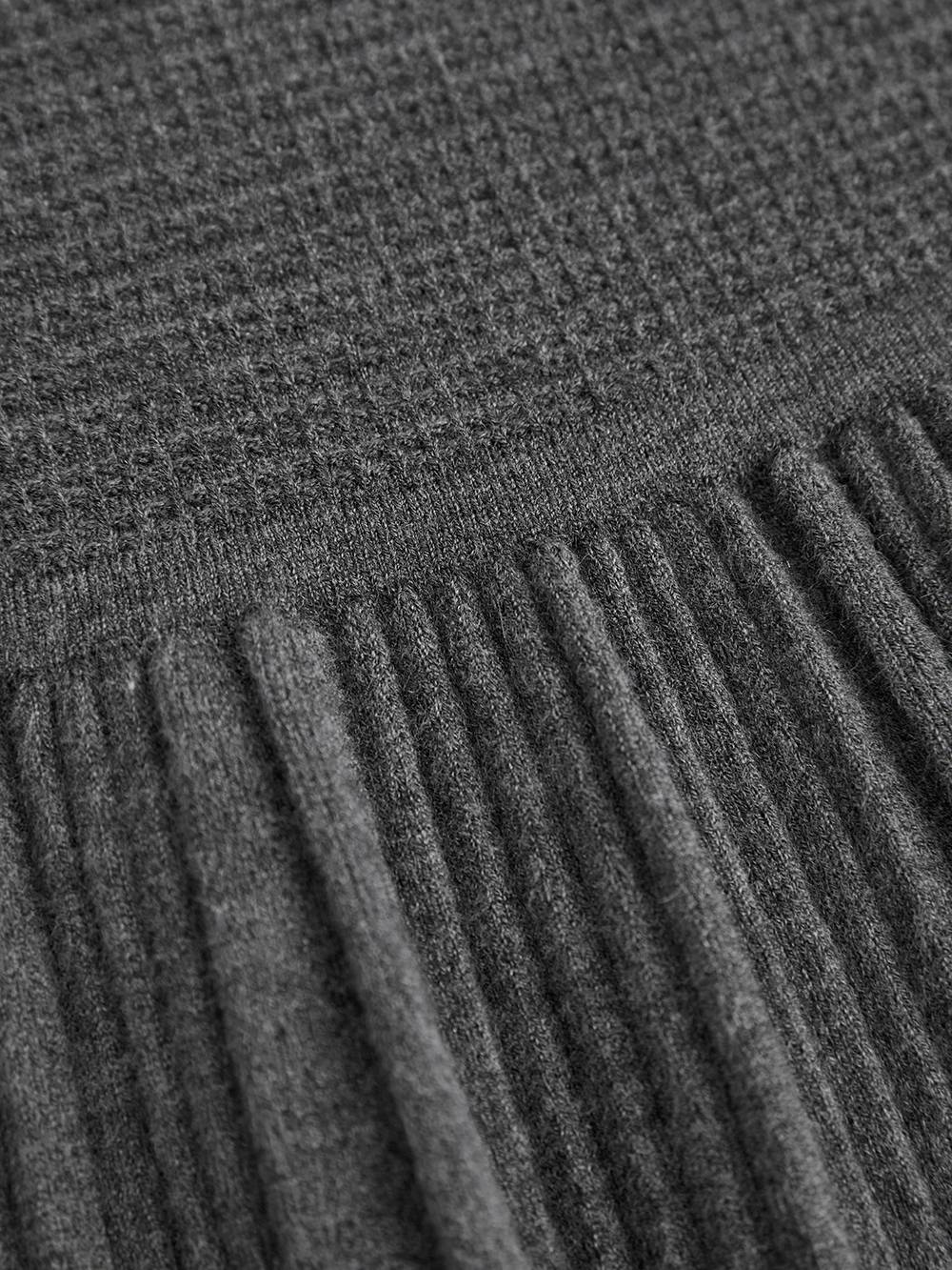 Plaid Ribbon Tie Knit Dress