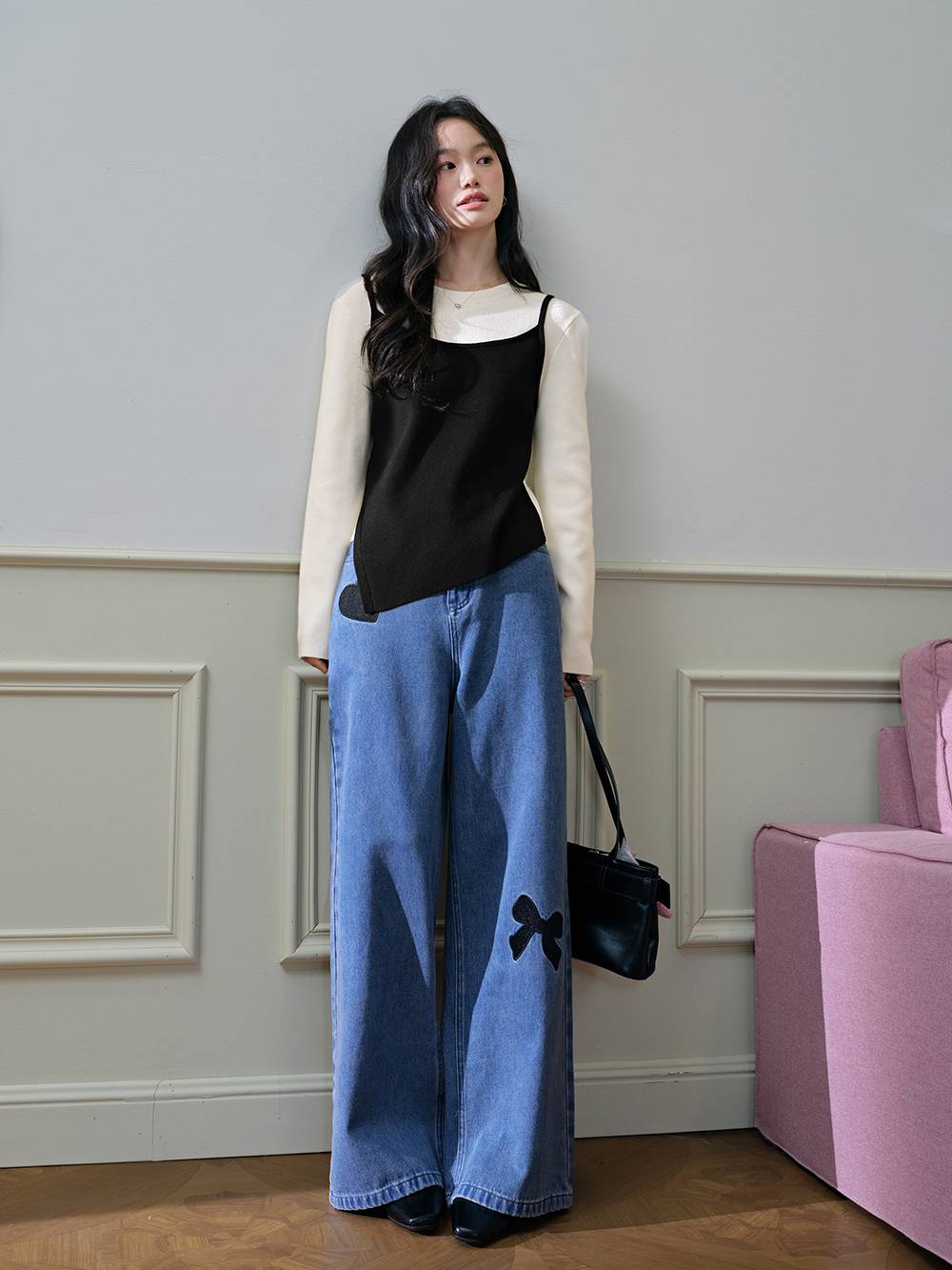 Layered Look Knit Top