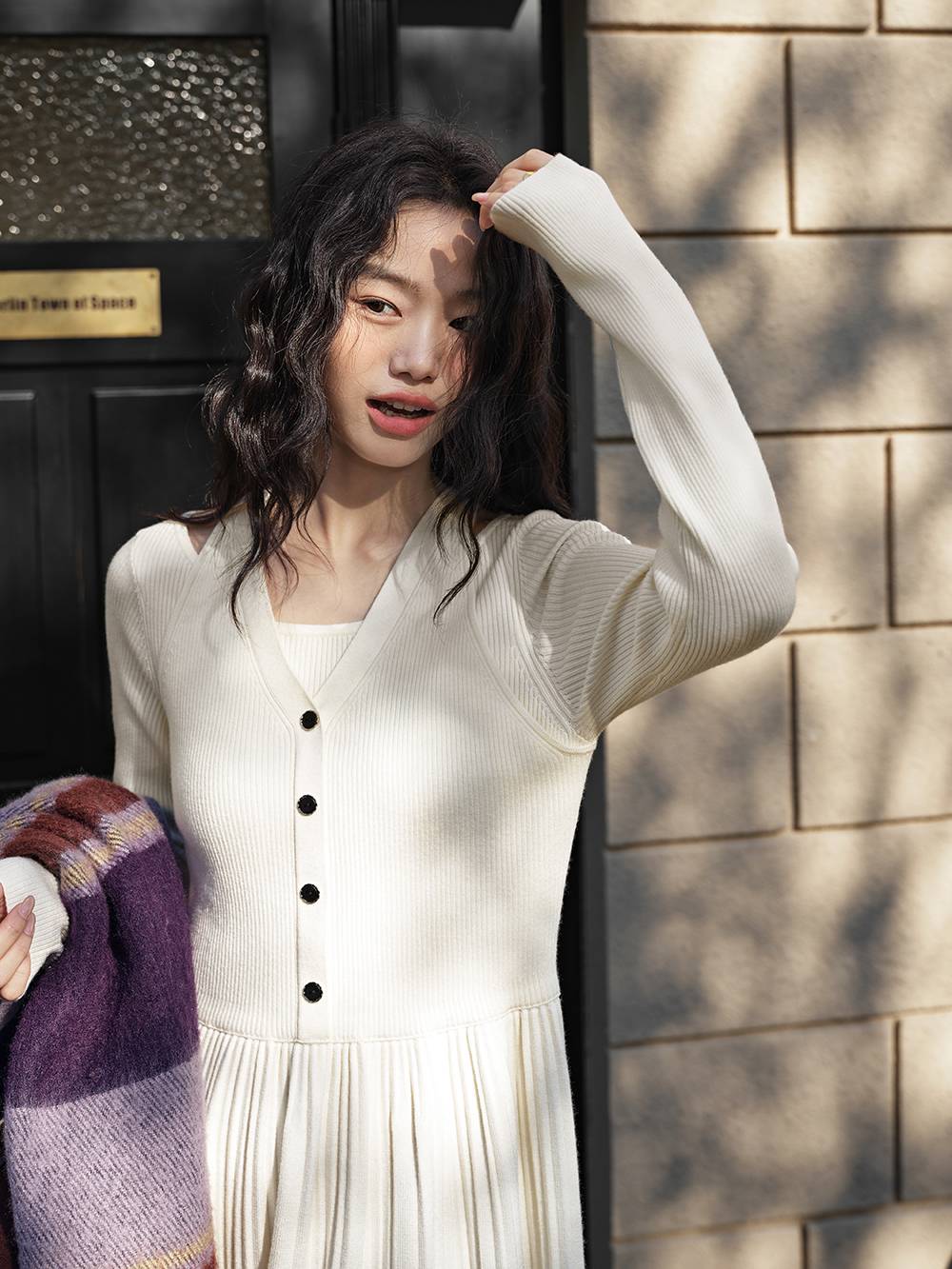 Layered Look Knit Dress