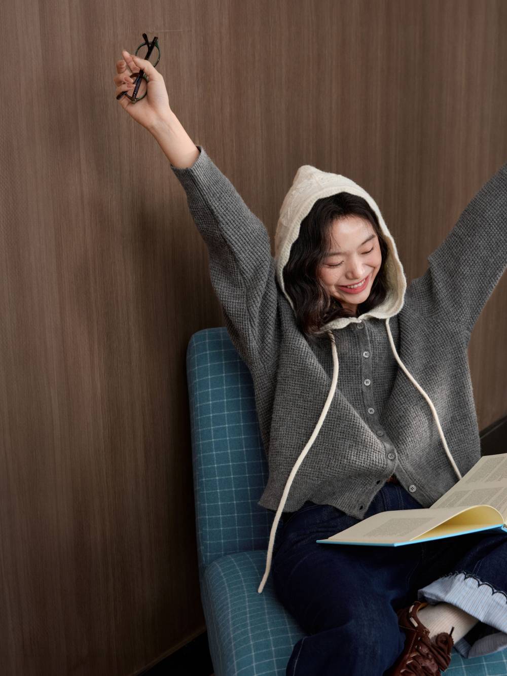 Hooded Cardigan Sweater