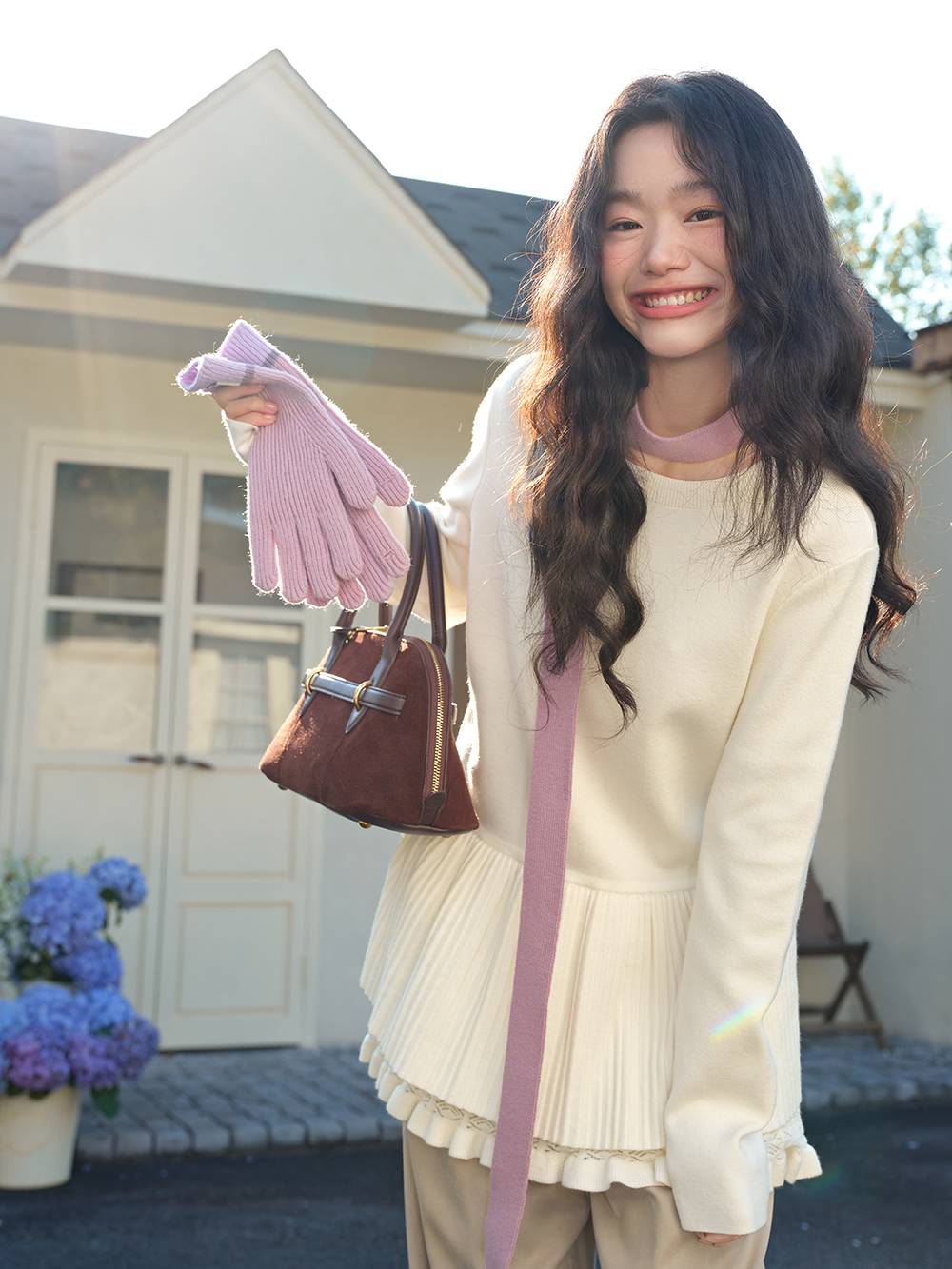 Layered Hem Knit Top