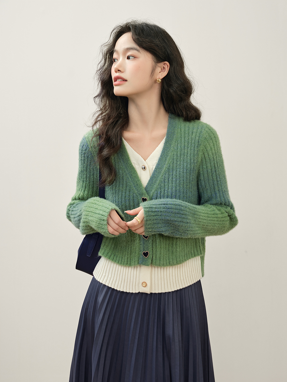 Gradient Cardigan Sweater