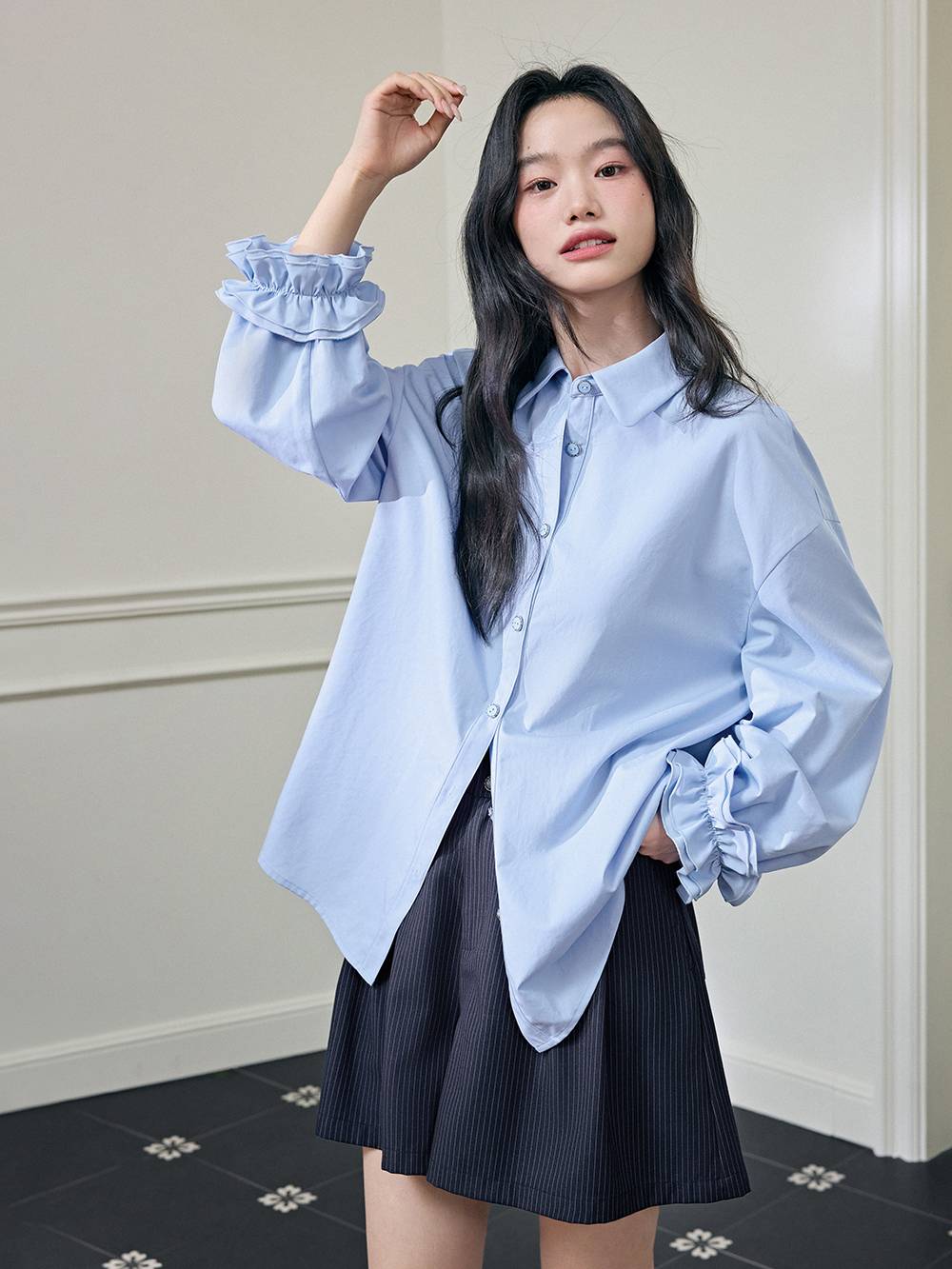 Ribbon Tie Back Blouse