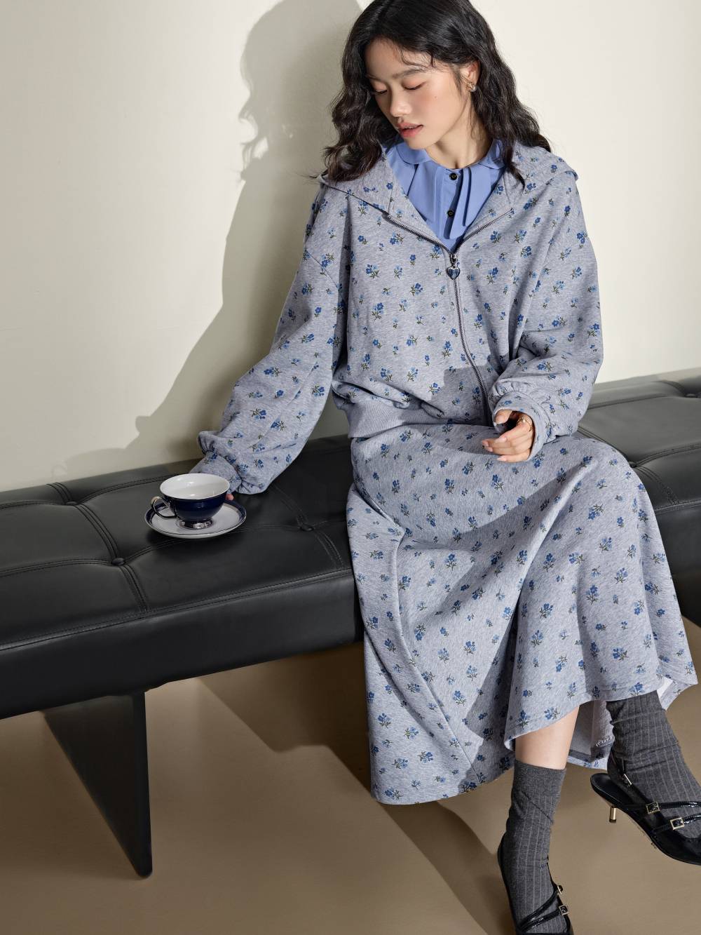 Floral Jacket and Skirt