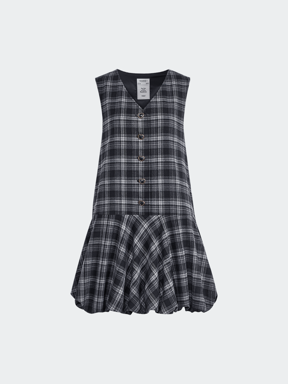 Plaid Bubble Hem Dress