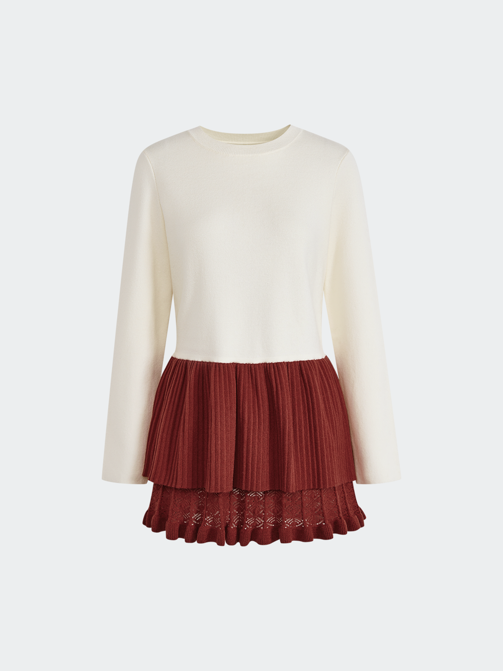 Layered Hem Knit Top