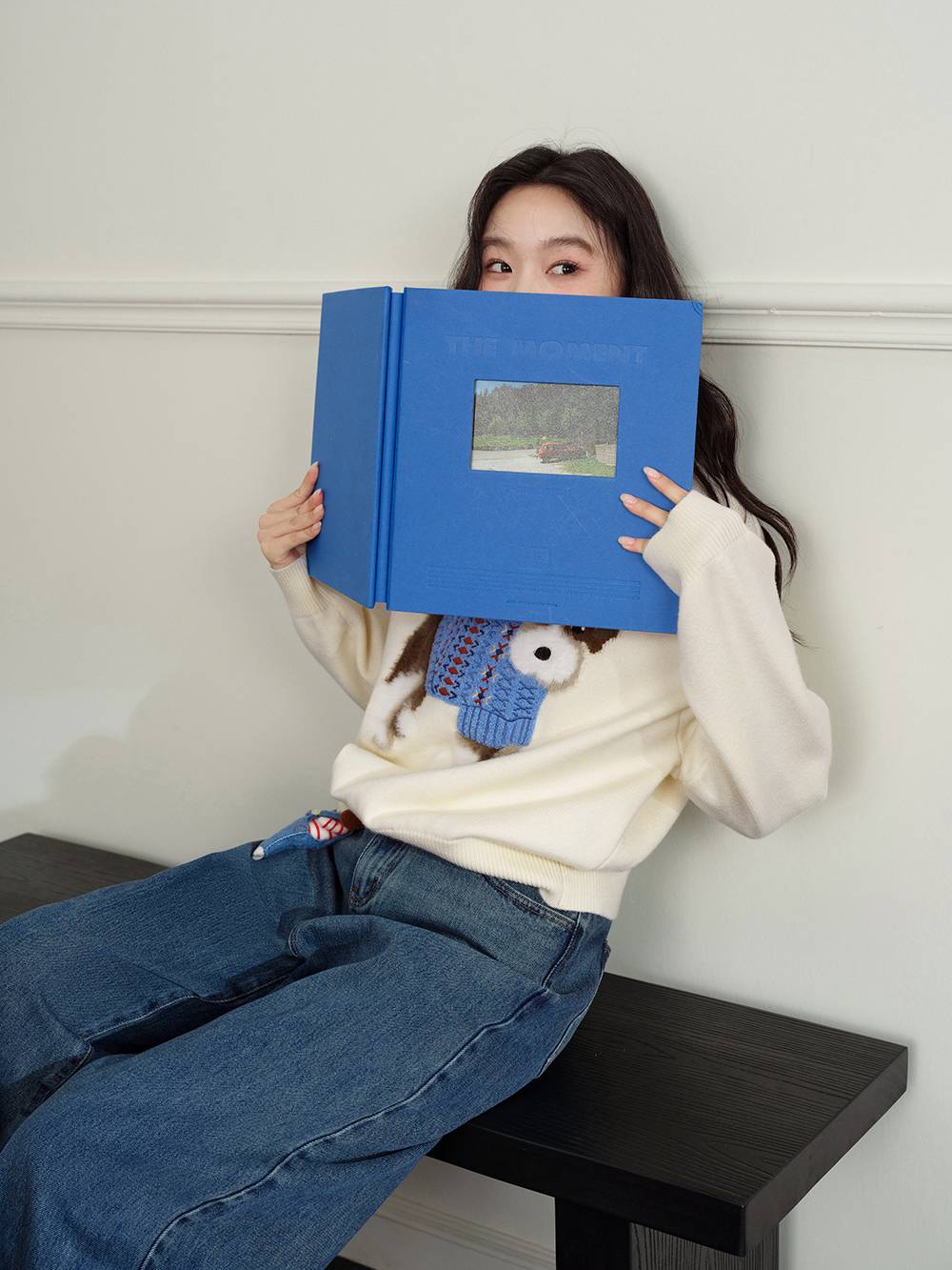 Fluffy Dog Embroidered Sweater