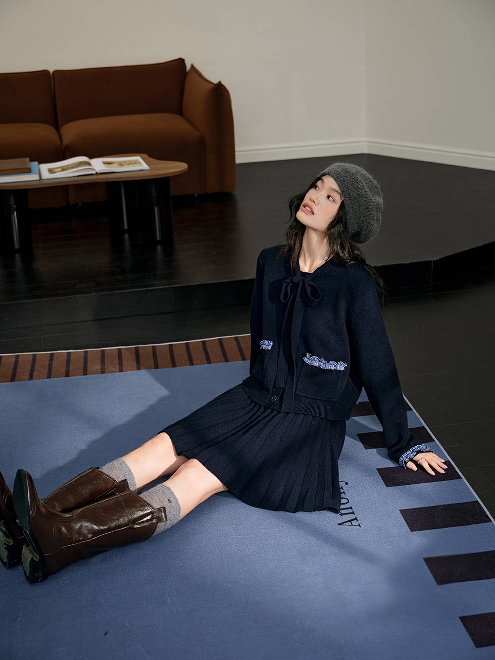 Knit Sweater and Mini Skirt