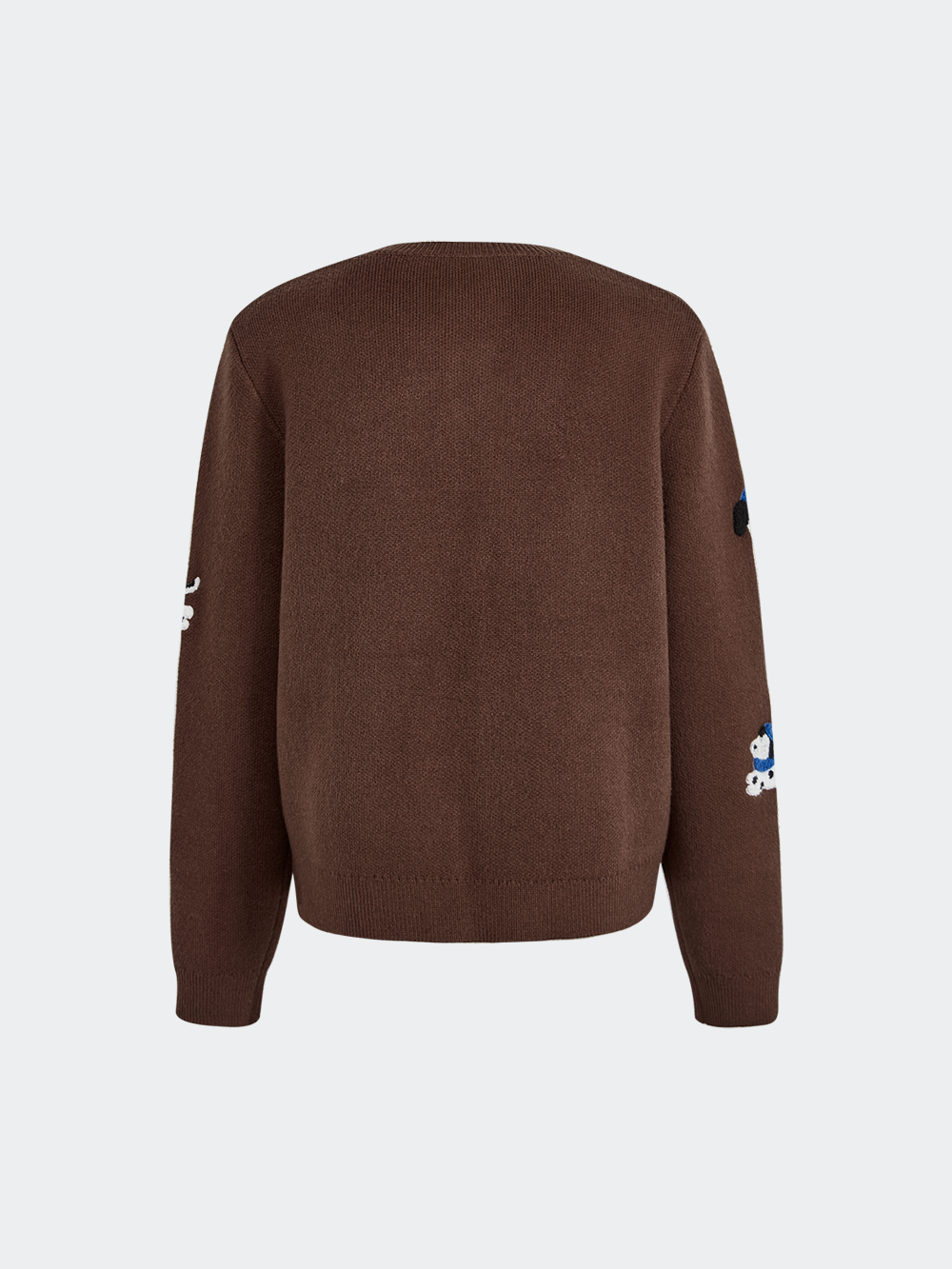 Puppy Embroidered Cardigan Sweater