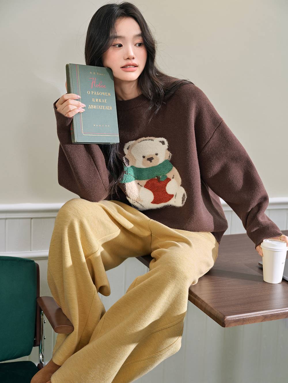 Bear Embroidered Sweater