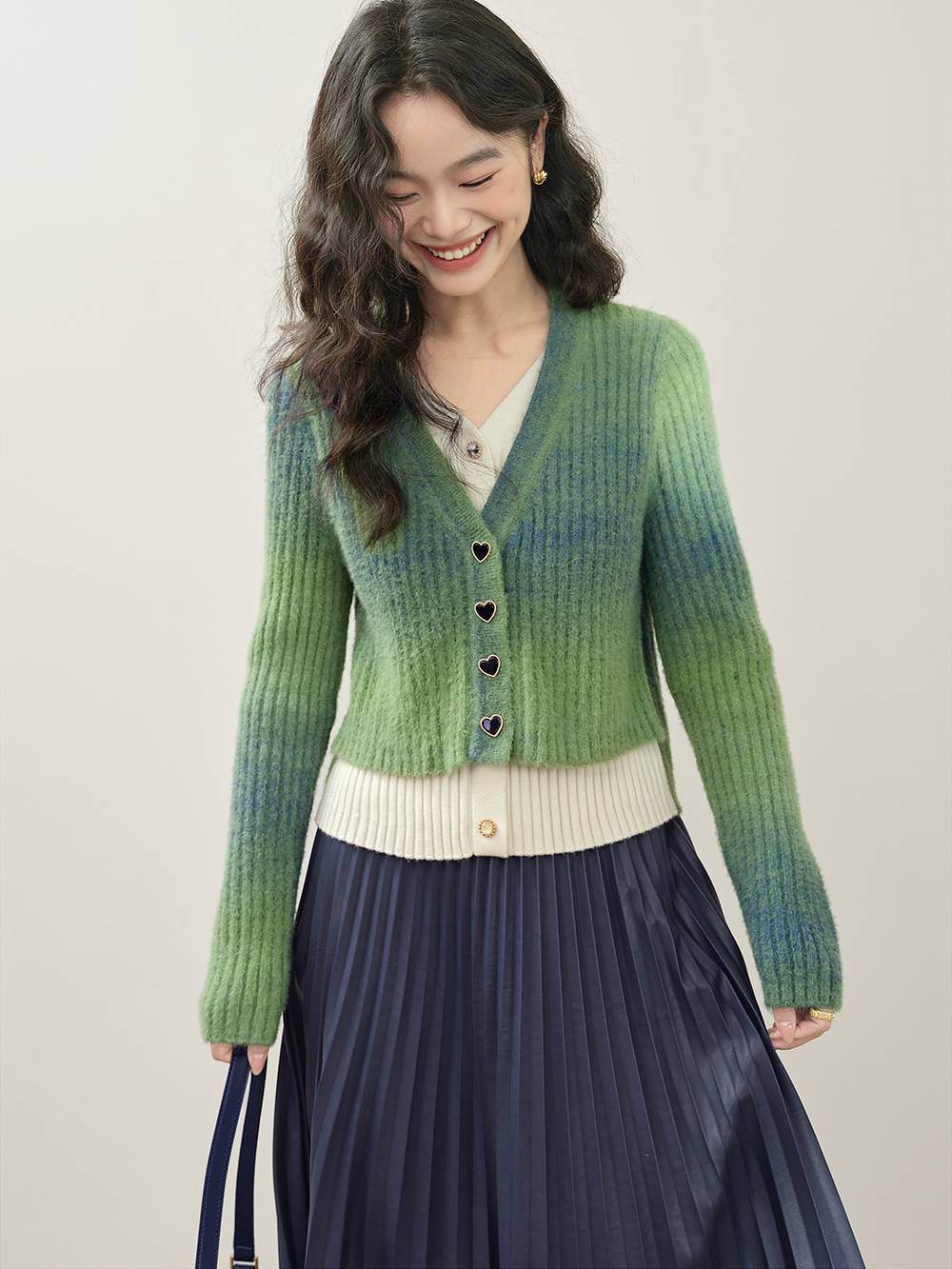 Gradient Cardigan Sweater