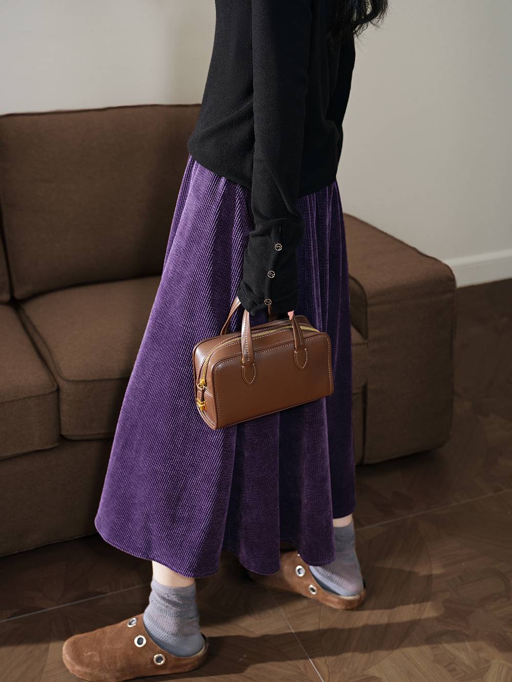 Corduroy Wide-Leg Pants