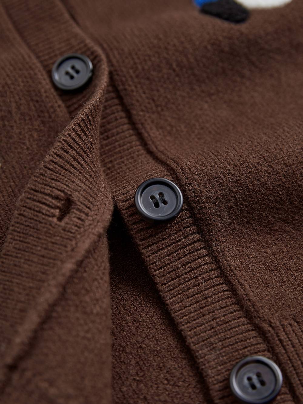 Puppy Embroidered Cardigan Sweater