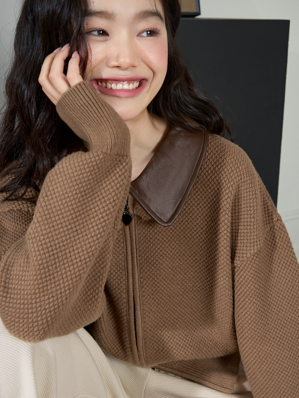 Double Zip Cardigan Sweater