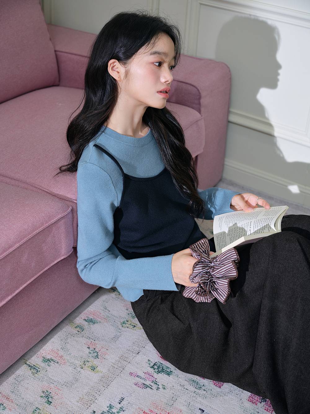 Layered Look Knit Top