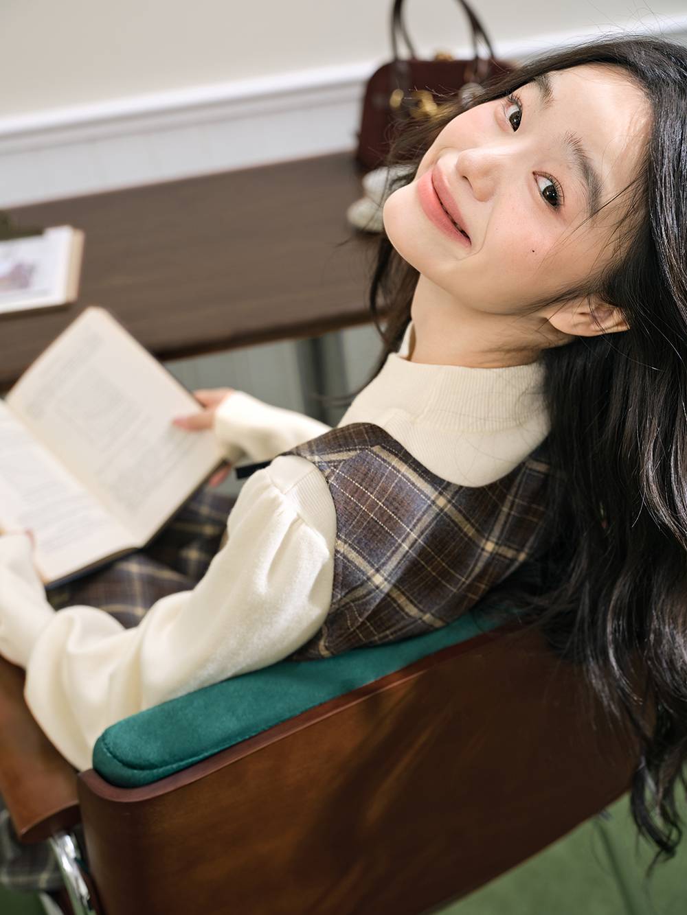 Layered Checked Dress