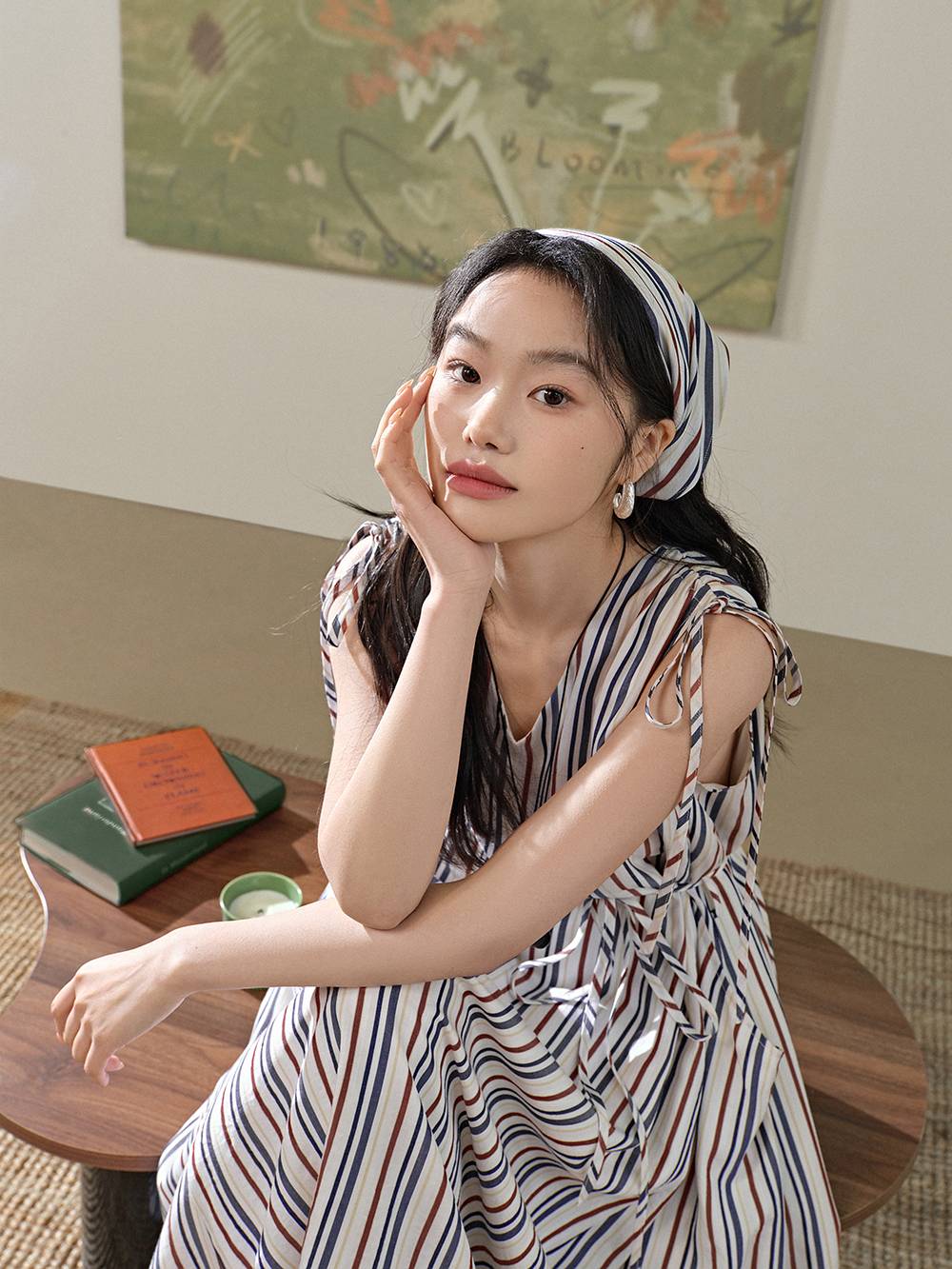 Belted Striped Dress