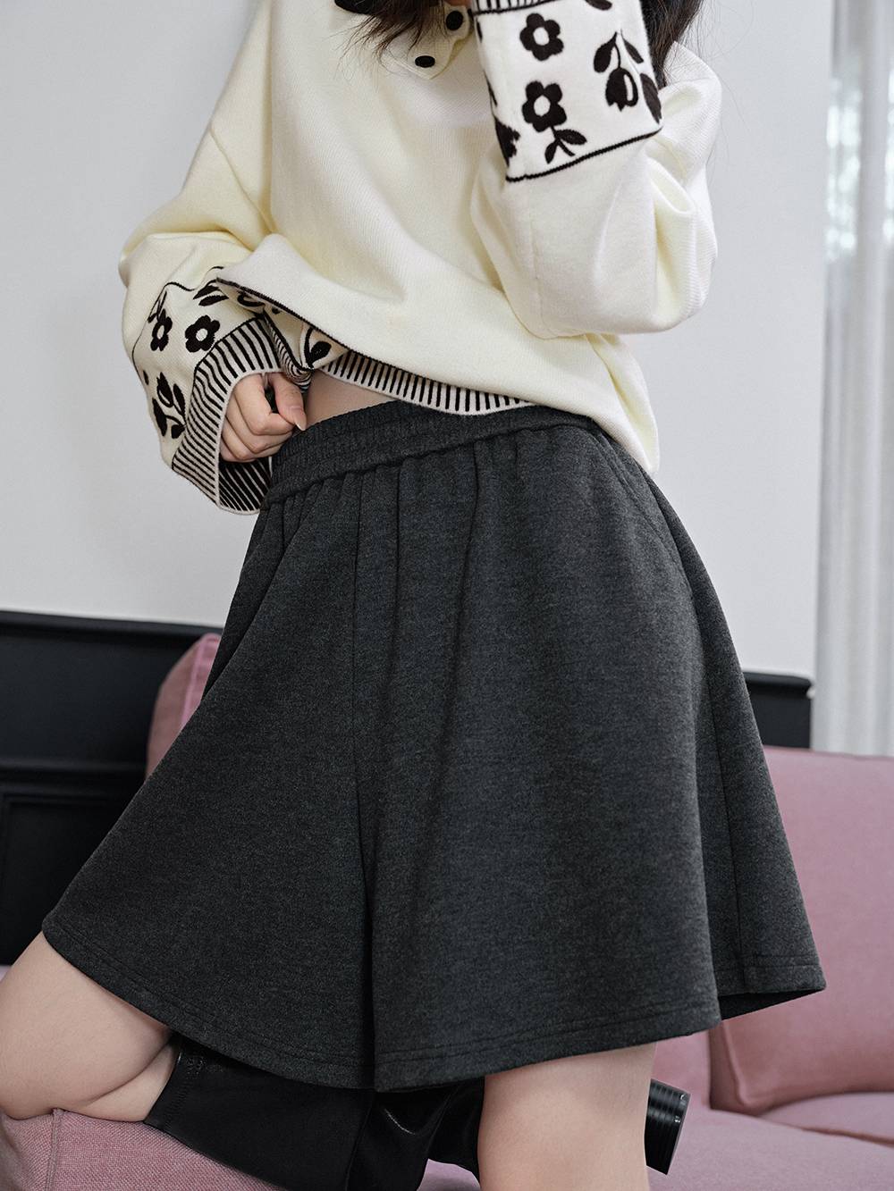 Elastic-Waist Shorts