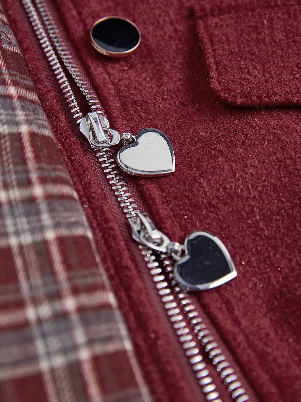 Red & Plaid Jacket and Skirt Set