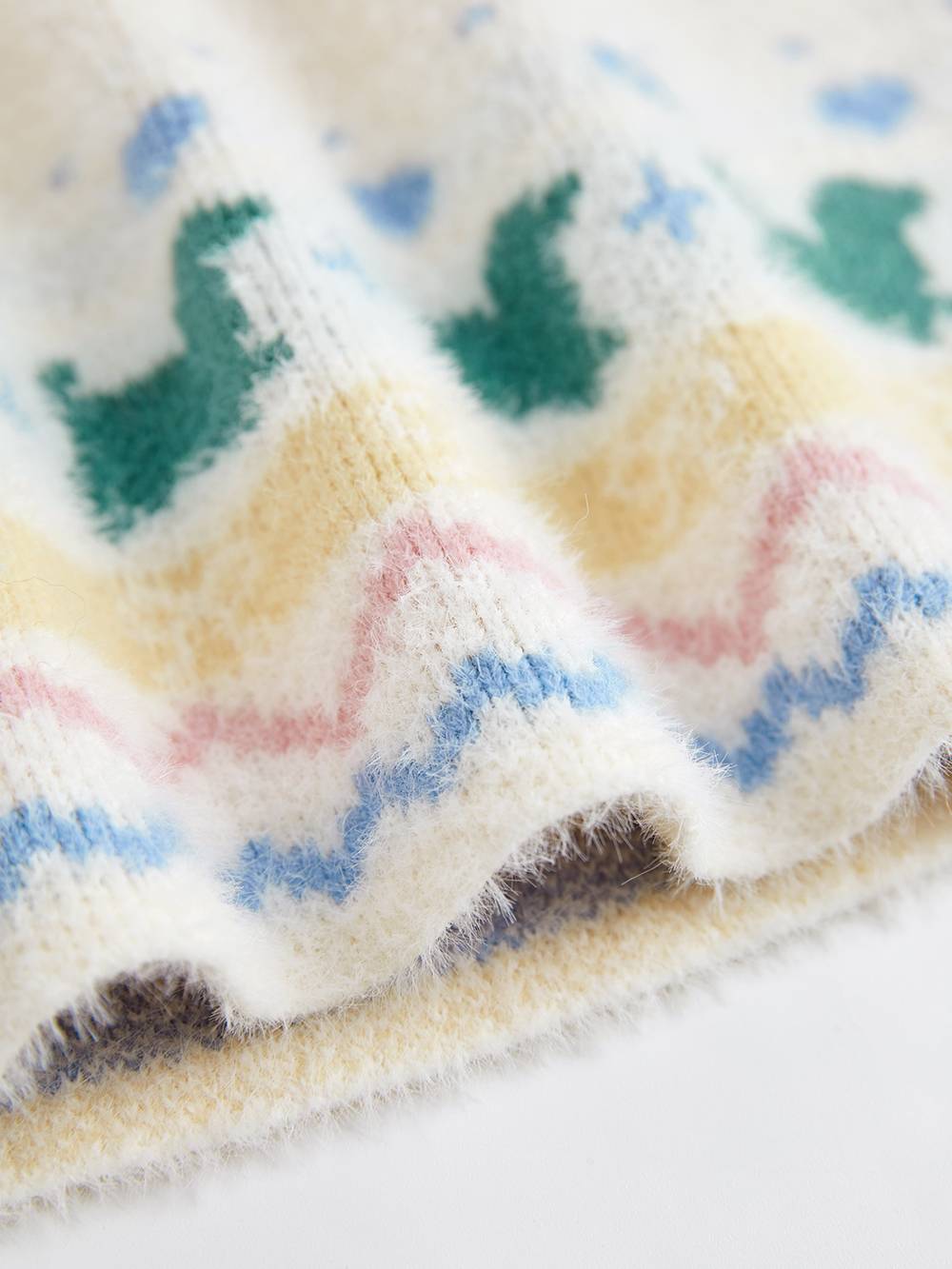 Fair Isle Zip Up Sweater and Skirt