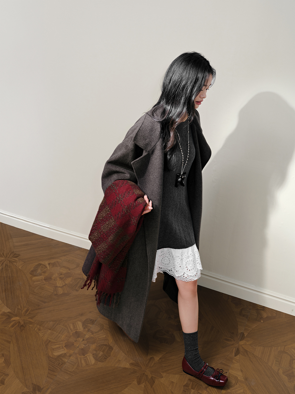 Layered Lace Hem Dress