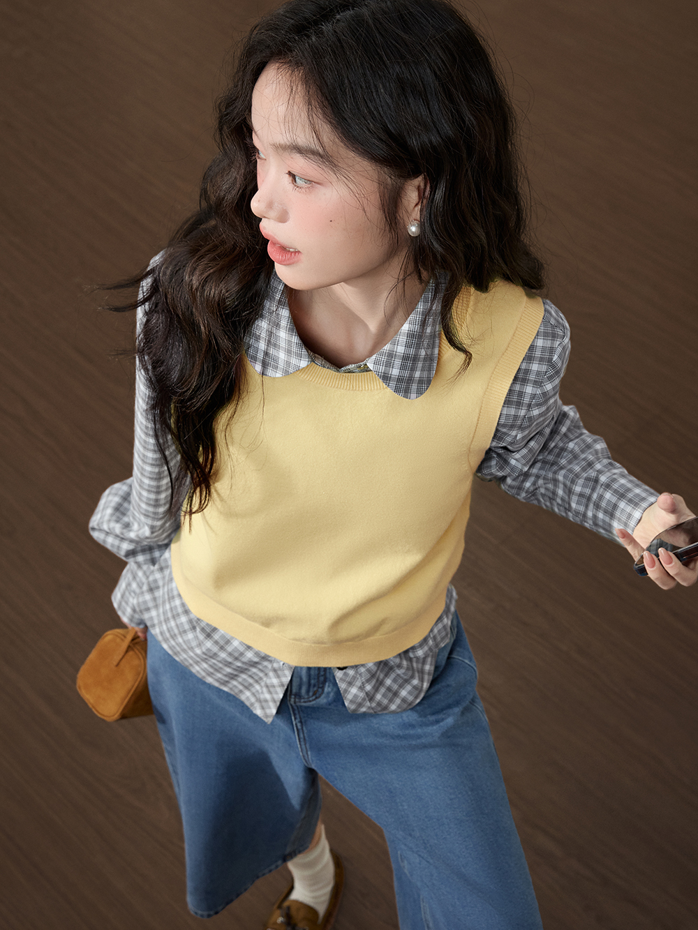 Cardigan Sweater and Knit Vest